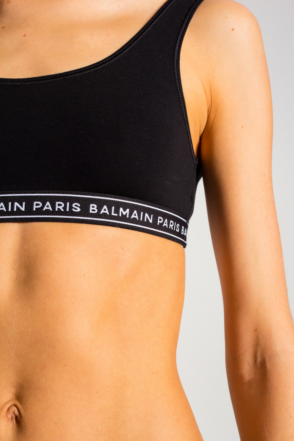 Women's Sports Bra With Contrasting Logo by Balenciaga