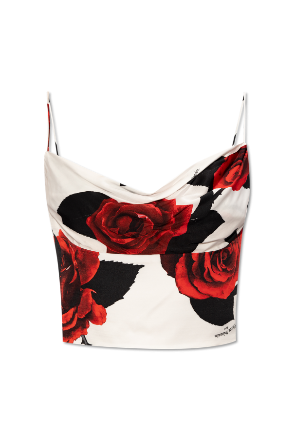 Balmain Slip top with floral motif