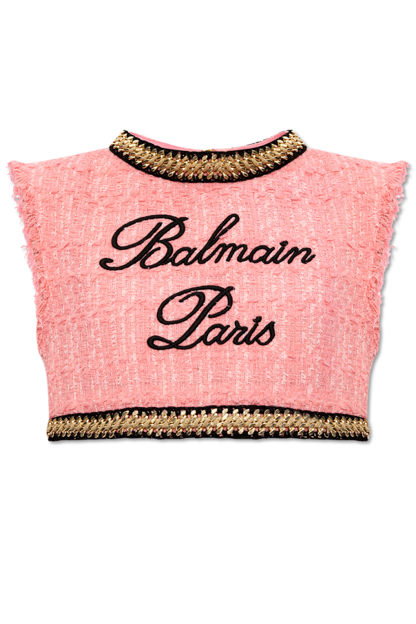 Balmain Short tweed top