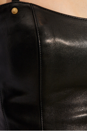 Balmain Leather tank top