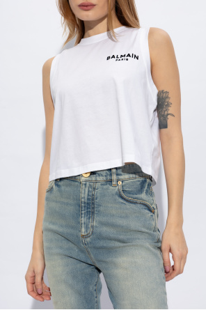 Balmain Cropped oversize T-shirt
