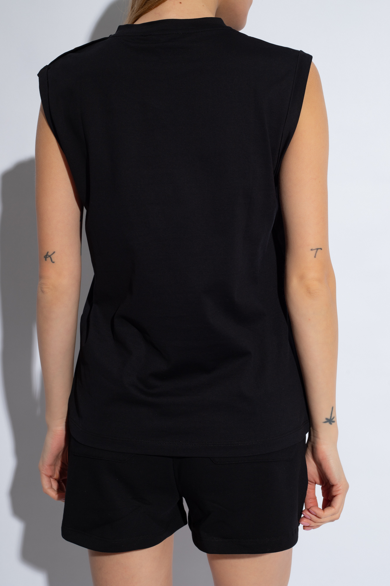 balmain double-breasted Sleeveless T-shirt with logo