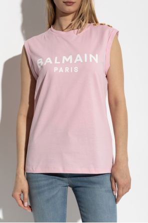 Balmain Top with printed logo