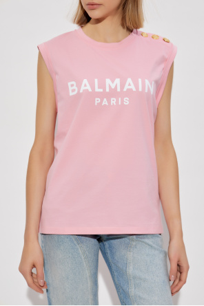 Balmain Top z dekoracyjnymi guzikami