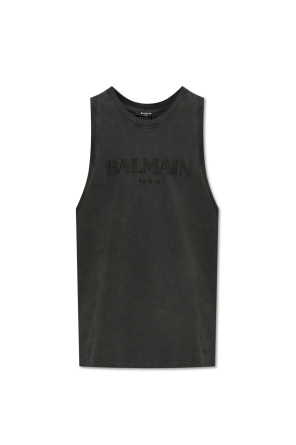 Balmain Kids logo-print slip-on trainers Nero