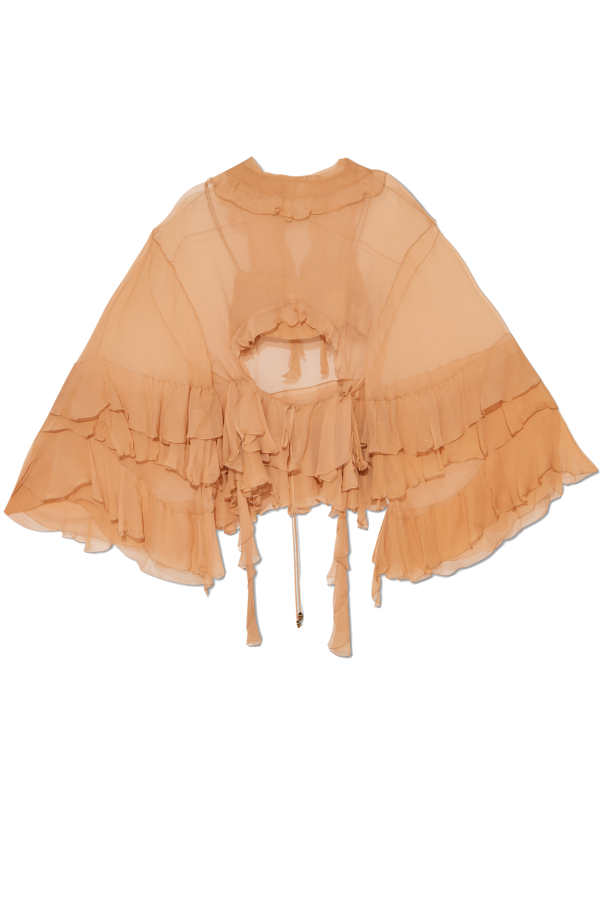 Chloé Silk top with ruffles