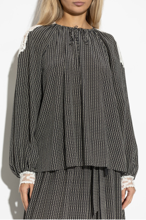 Chloé Silk top with long sleeves