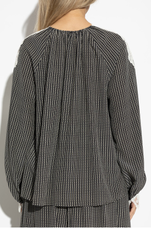 Chloé Silk top with long sleeves