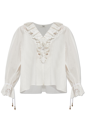 Top with openwork ruffles