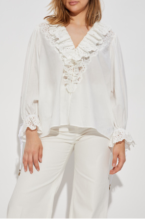 Chloé Top with openwork ruffles