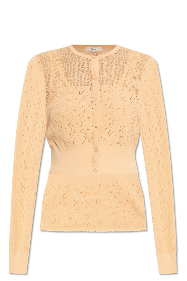 Cardigan with spaghetti strap top od Chloé