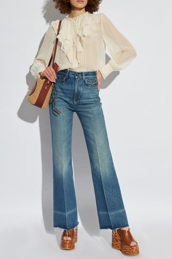 Chloé Silk top with lace trim