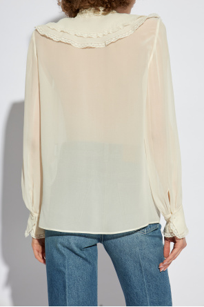 Chloé Silk top with lace trim