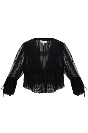 Top with floral motif