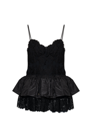 Lace peplum top