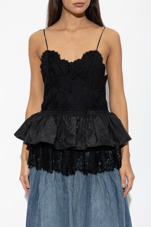 Chloé Lace peplum top