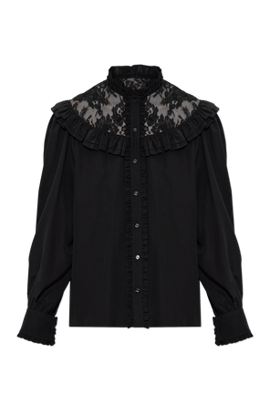 Silk shirt with lace