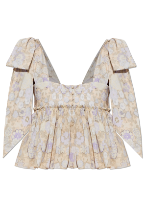 Top con motivo floral