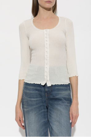 Chloé Top canelado de corte ajustado