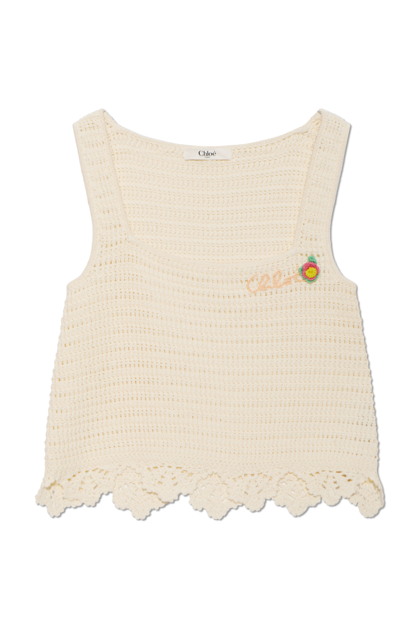 Turtleneck with decorative knit od Chloé