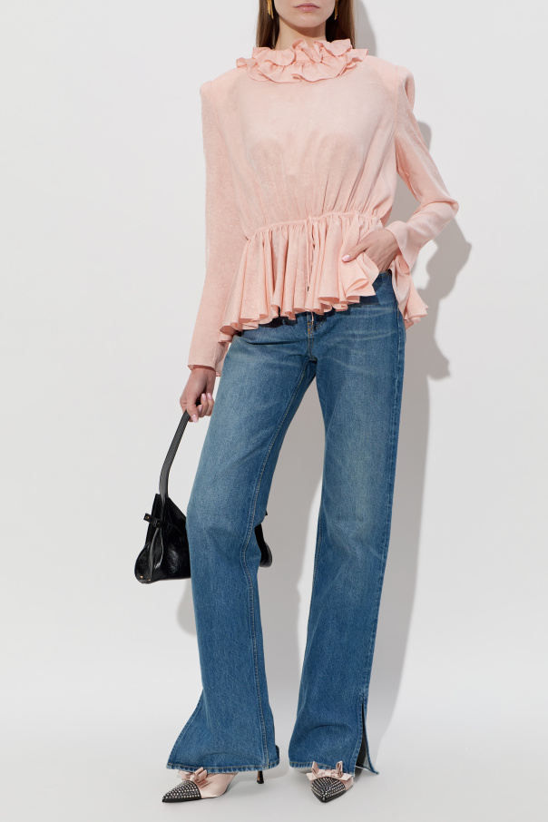 Chloé Jedwabny top z motywem kwiatowym