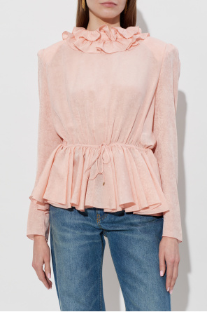 Chloé Jedwabny top z motywem kwiatowym