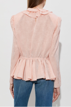 Chloé Jedwabny top z motywem kwiatowym