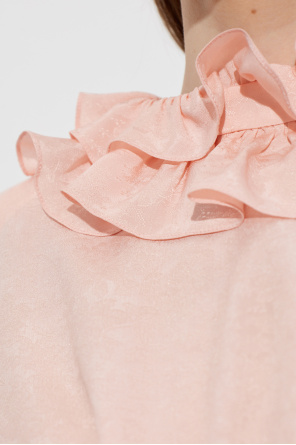 Chloé Jedwabny top z motywem kwiatowym