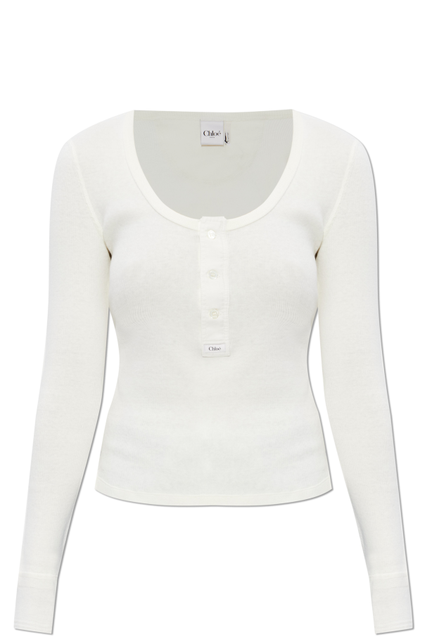 Chloé Top con cuello redondo