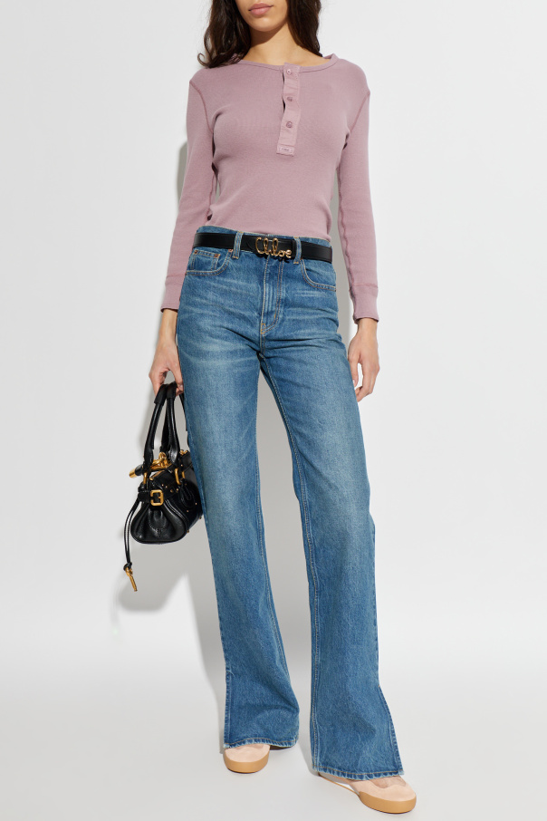 Chloé Prążkowany top o dopasowanym kroju