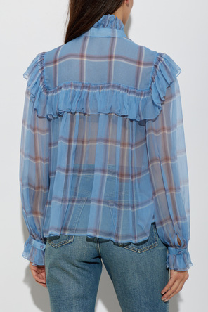 Chloé Blusa de seda con volantes