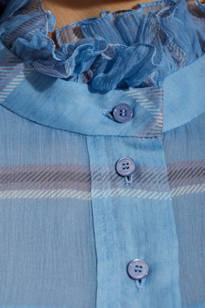 Chloé Blusa de seda con volantes