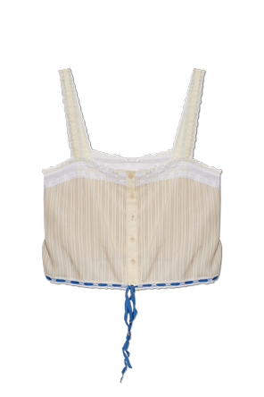 Camisole top with lace inserts