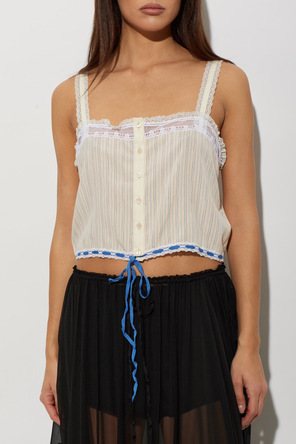 Chloé Top de tirantes con inserciones de encaje