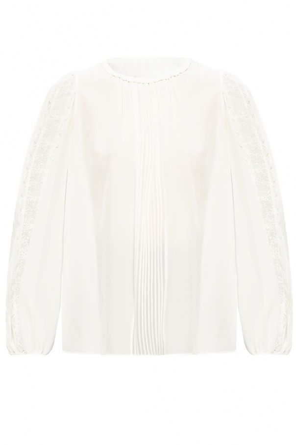 Chloé Openwork trim top