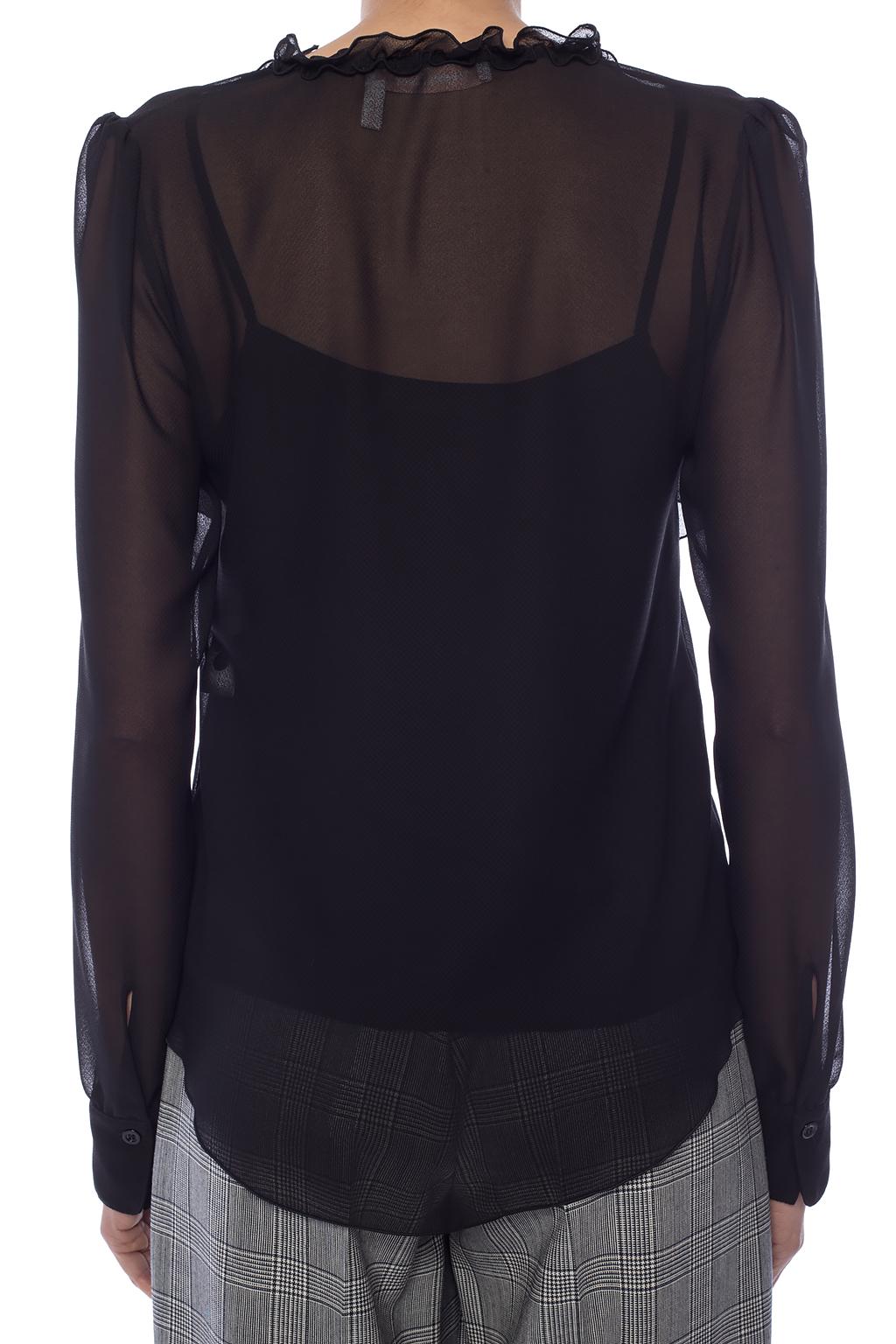 see by chloe sheer sleeve top