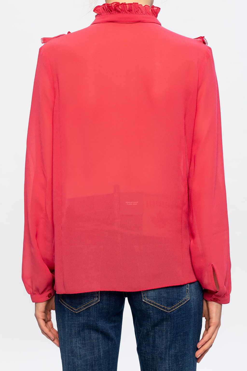 see by chloe sheer sleeve top