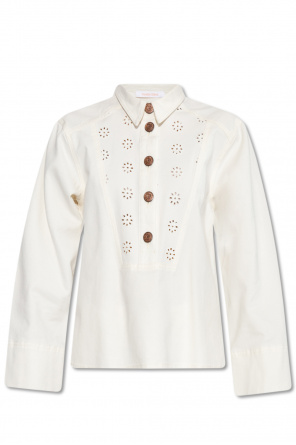 Шикарная брендовая блуза из натурального шелка chloe m