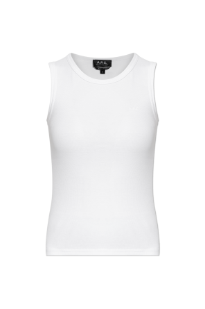 Ribbed top with embroidered logo