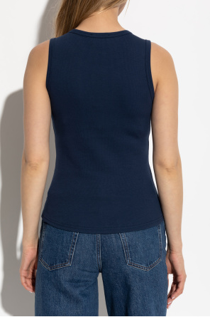 A.P.C. Prążkowany top z wyszytym logo