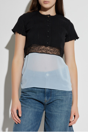 Coperni Top de materiales combinados