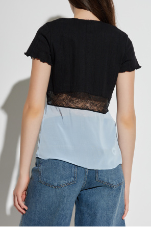 Coperni Top de materiales combinados