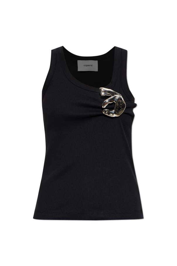 Top with application od Coperni