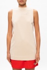 Nike cream Logo-embroidered tank top