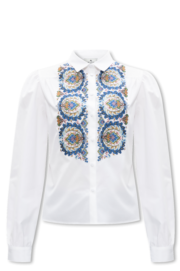 Etro Embroidered cotton shirt