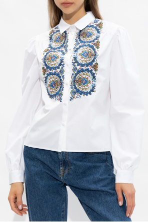 Etro Embroidered cotton shirt