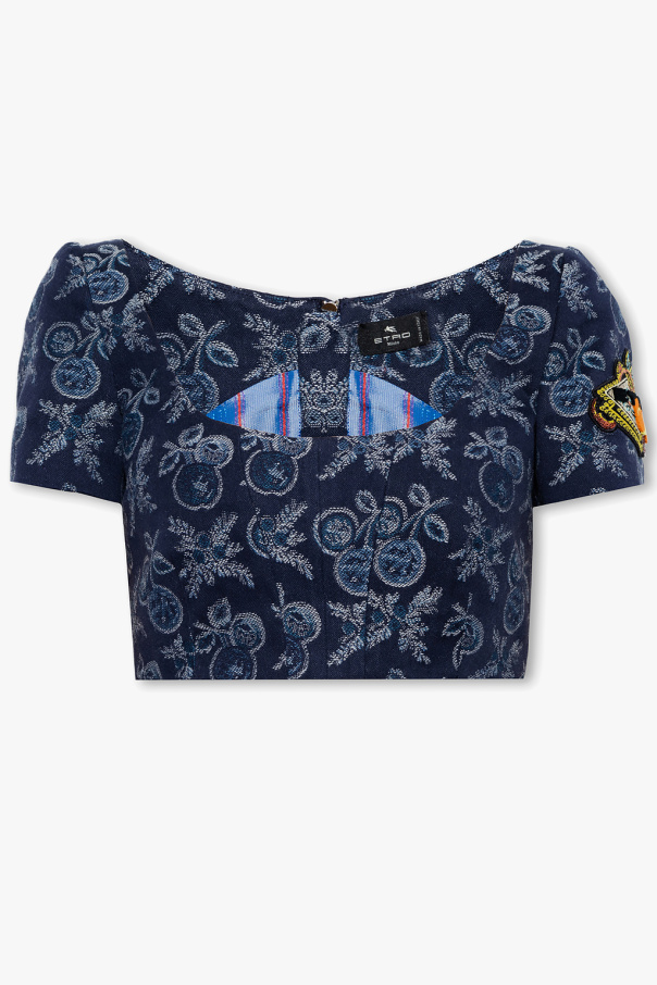 Cropped top with jacquard pattern od Etro