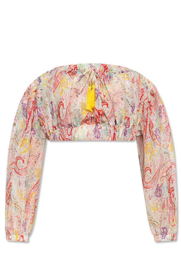 Etro Cropped patterned top