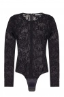 Versace Jeans Couture BLACK Semi-sheer bodysuit