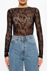 Versace Jeans Couture BLACK Semi-sheer bodysuit